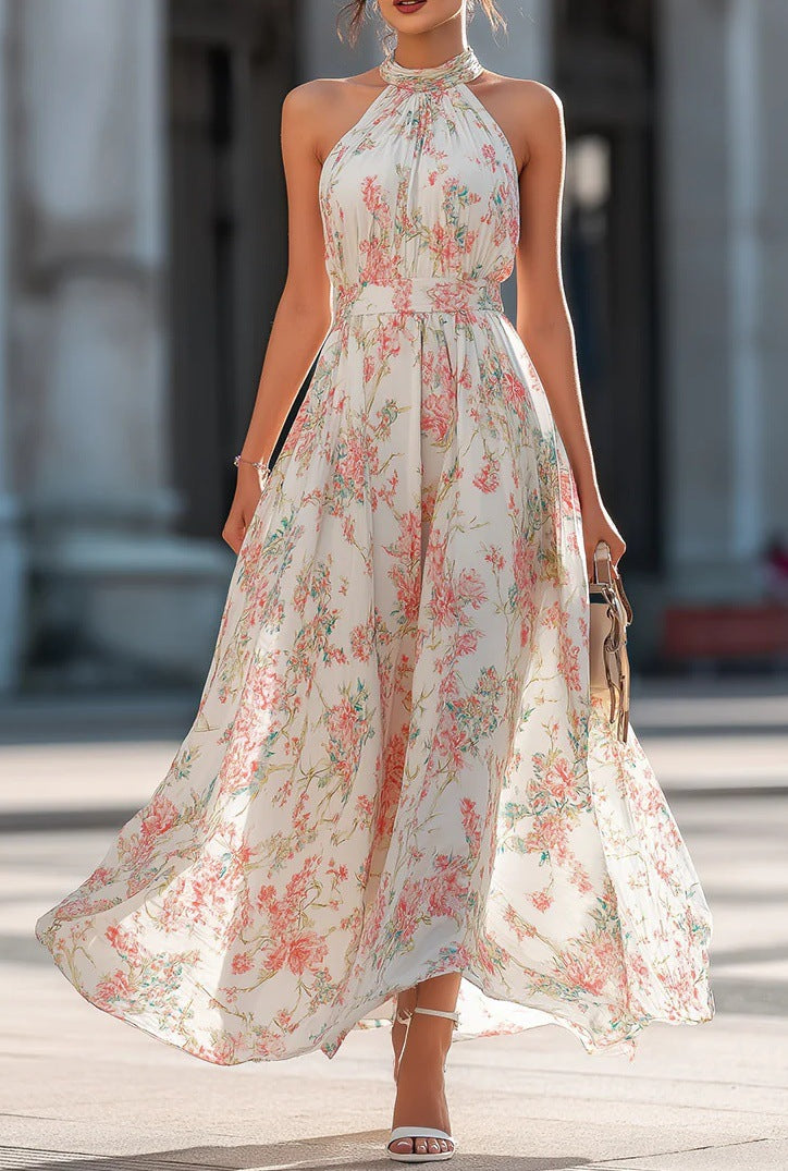 Floral-Neck Dress