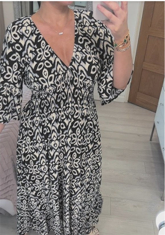 Robe de fée col en V bord de mer