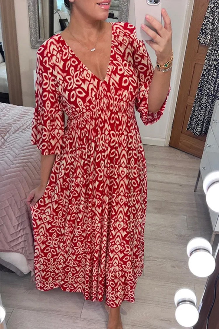 Robe de fée col en V bord de mer