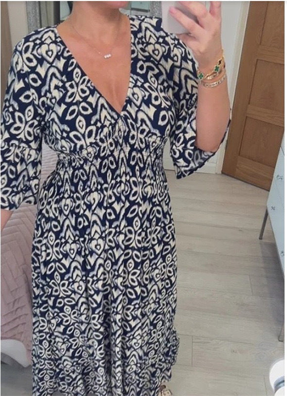 Robe de fée col en V bord de mer