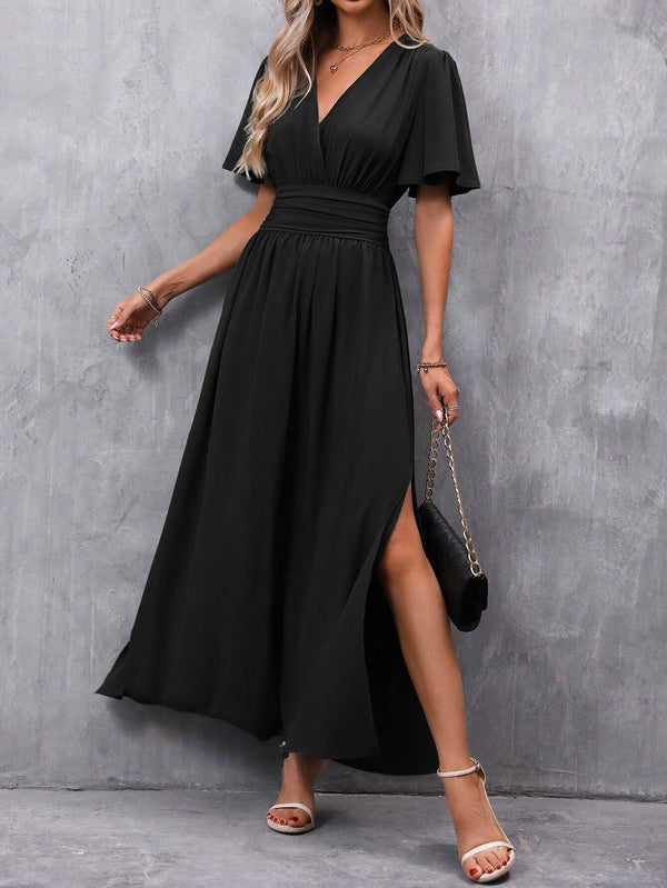Robe Fendue Manches Féerique