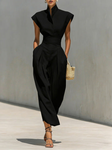 Robe Loose Col Roulé