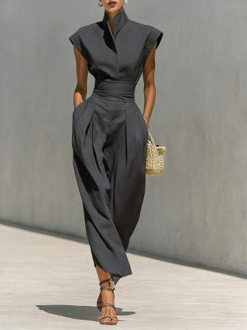 Robe ample à col roulé