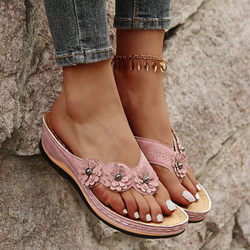 Three Flower Toe Shoes
