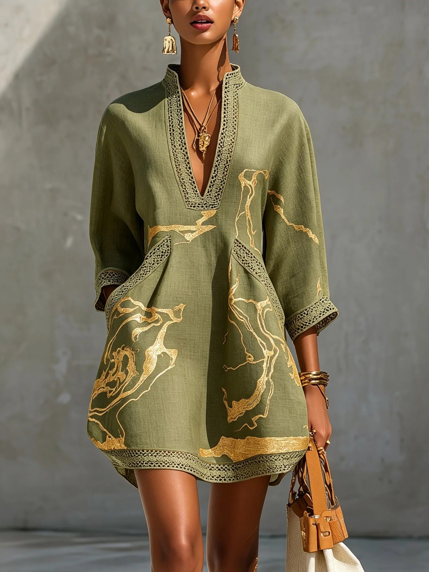Abstract Print Dress