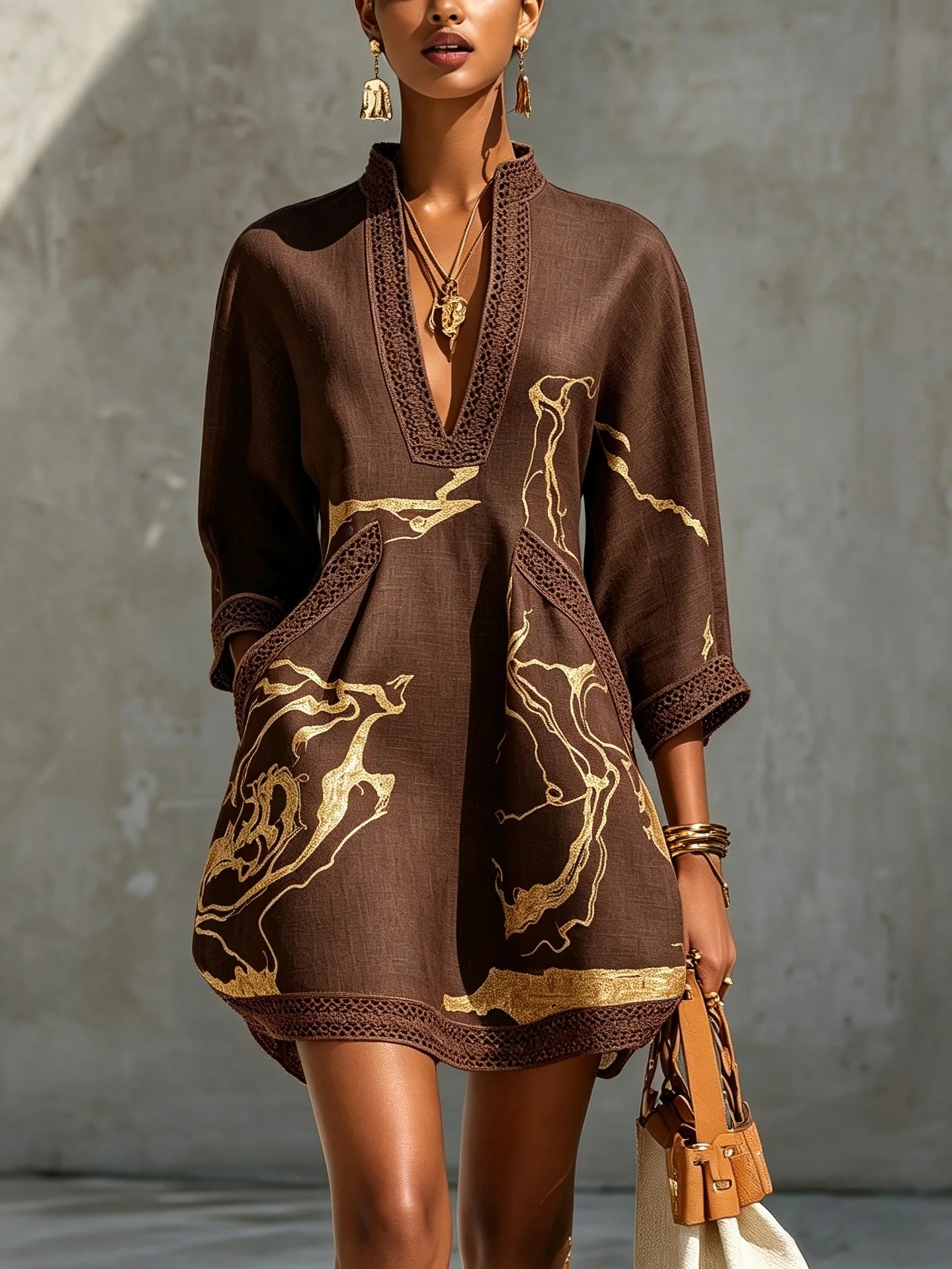 Abstract Print Dress