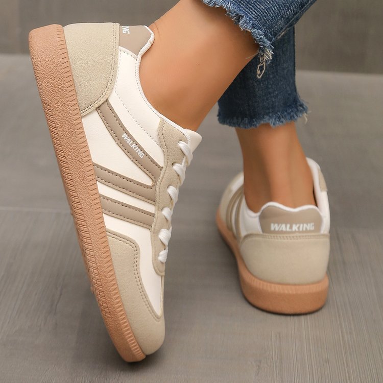Retro Color-Block Flat Shoes