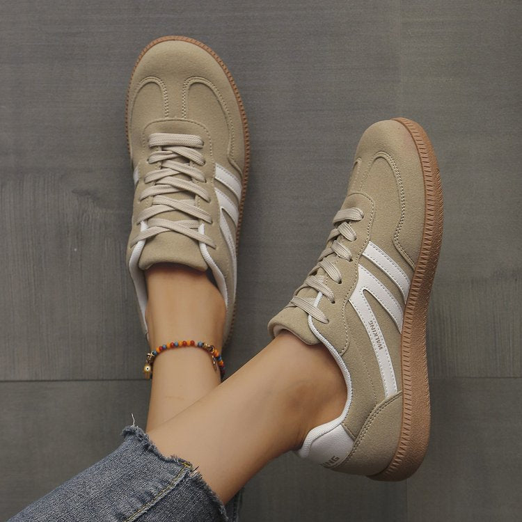 Retro Color-Block Flat Shoes