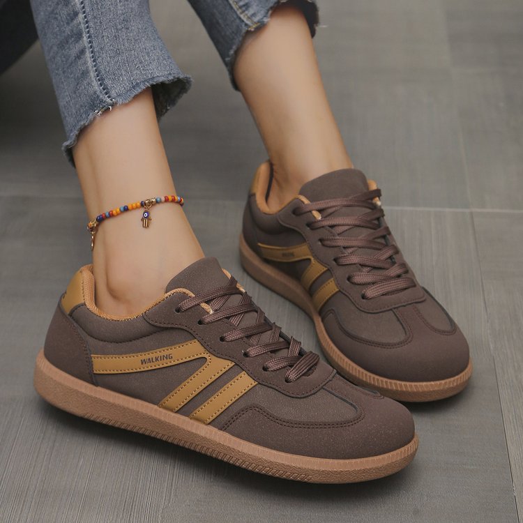 Retro Color-Block Flat Shoes