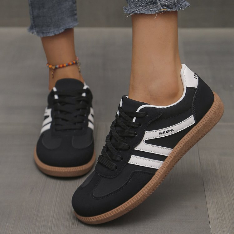 Retro Color-Block Flat Shoes