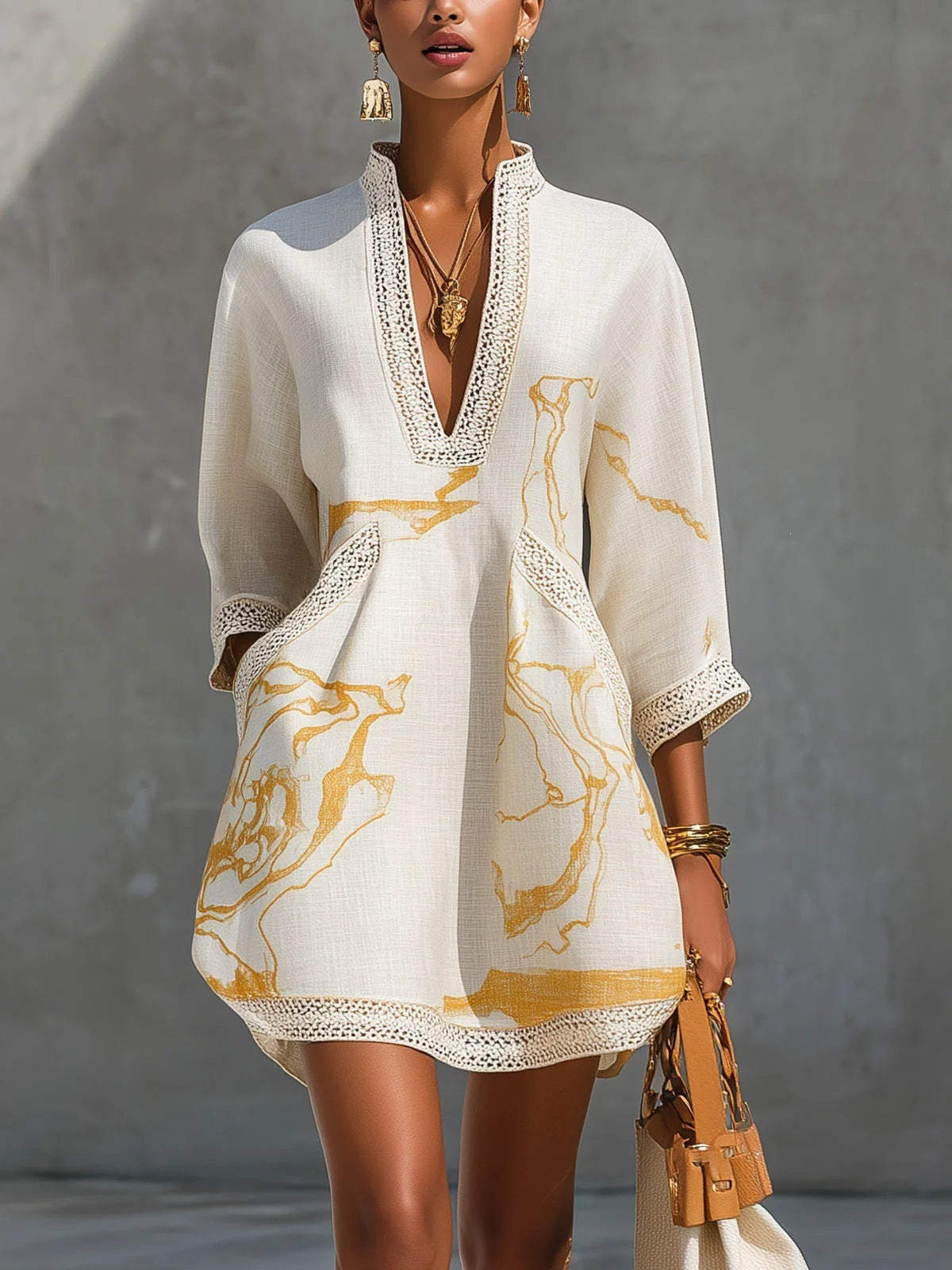 Abstract Print Dress