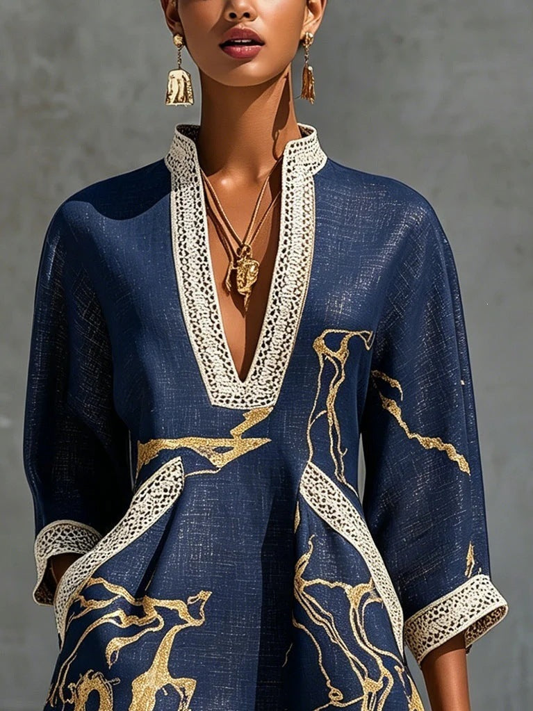 Abstract Print Dress