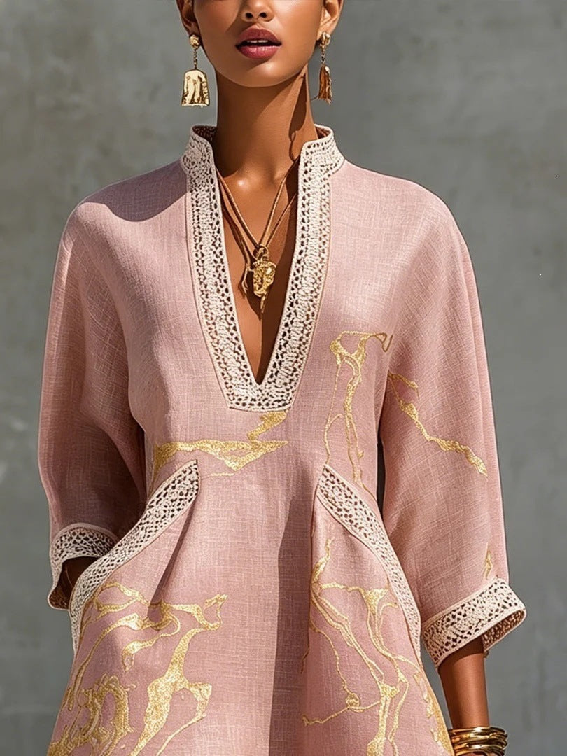 Abstract Print Dress