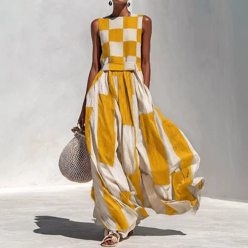 Plaid Sleeveless Dress