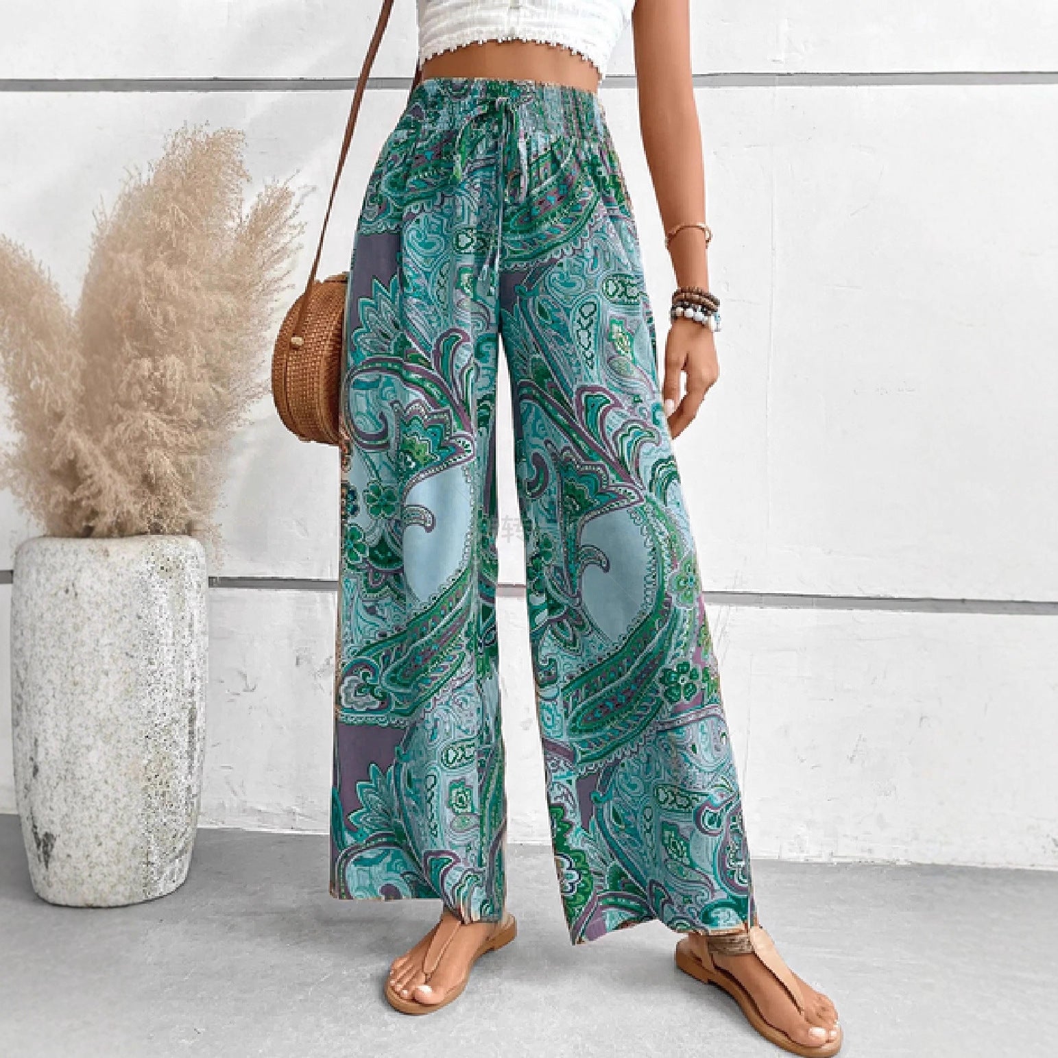 Women'S High-Waisted Wide-Leg Pants