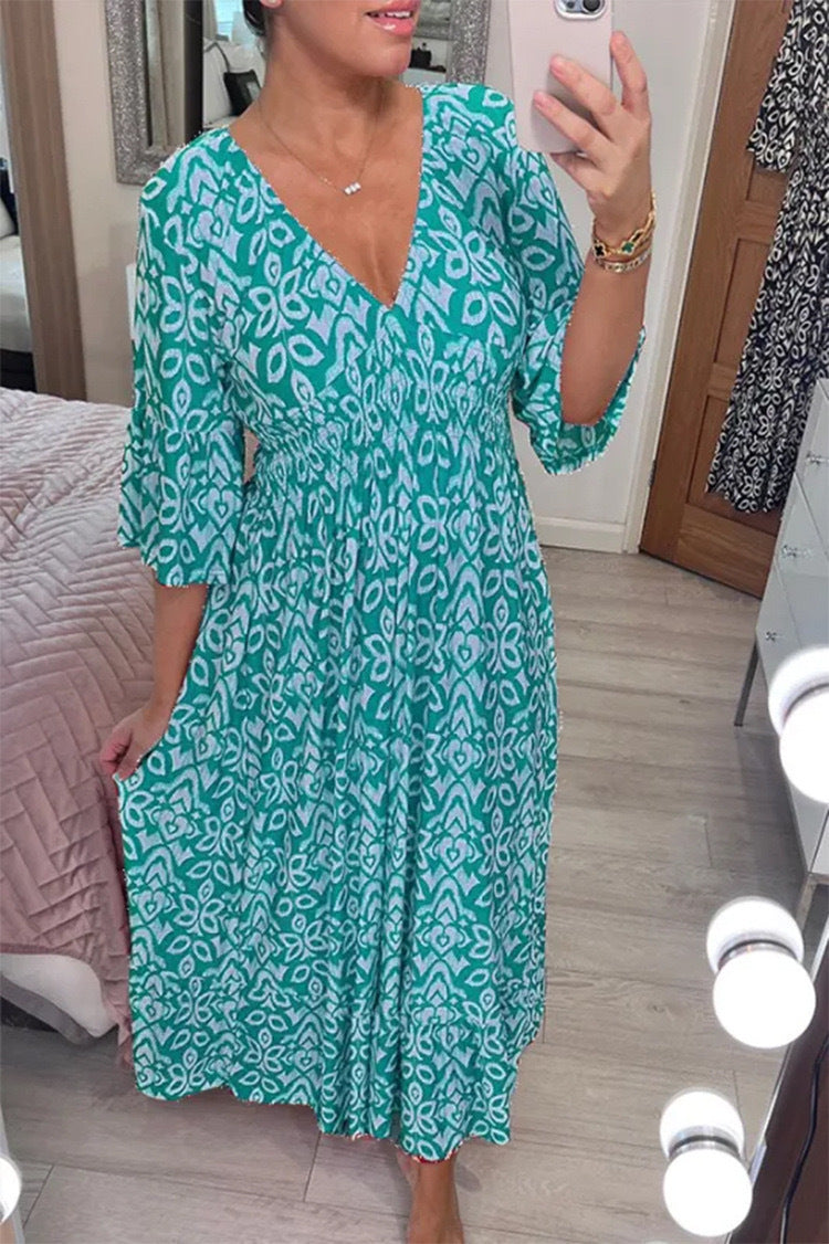 Robe de fée col en V bord de mer