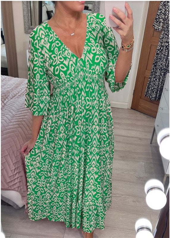 Robe de fée col en V bord de mer