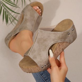 Women'S Vintage Platform Slippers