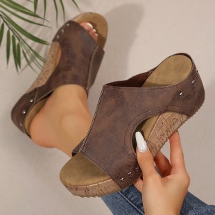 Women'S Vintage Platform Slippers