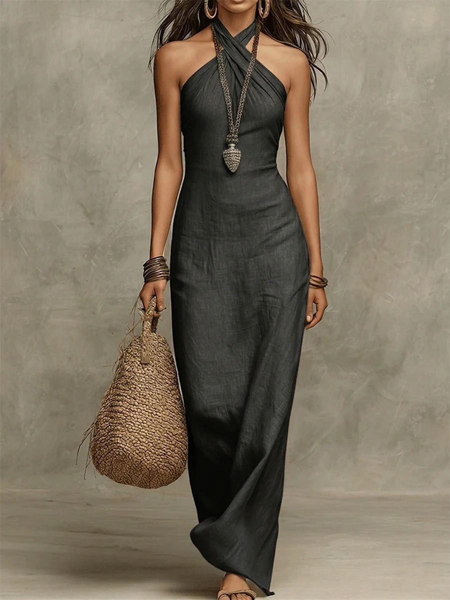 Cross-Neck Skirt